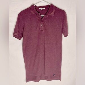 Mens Burgandy Threads 4 Thoughts Short Sleeve Tshirt Polo